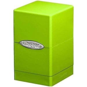 *B Grade* Lime Green Satin Tower Deck Box