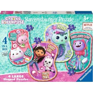 Gabby's Dollhouse 4x Large Shaped Puzzles