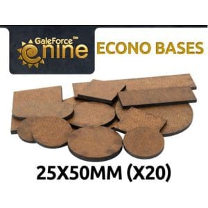 GF9 Econo Bases 25x50mm (x20)