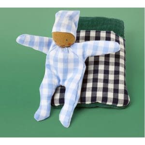 BABY with sleeping bag blue check