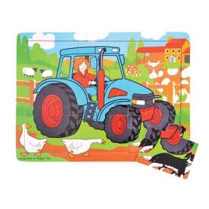 9 Piece Tray Puzzle - Tractor