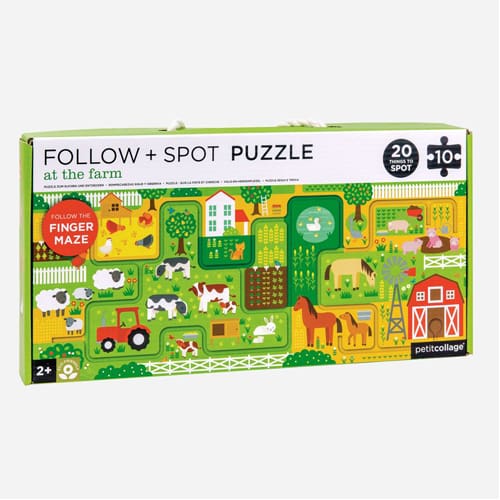 Puzzle Per Bambini 'At The Farm' Con Percorso A Labirinto – 10 Pezzi, Gioco Educativo Per Piccoli