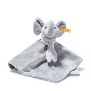 My first Steiff Ellie elephant comforter, light grey