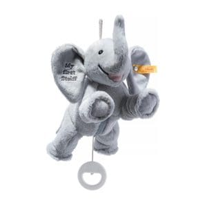 My first Steiff Ellie elephant music box, light grey