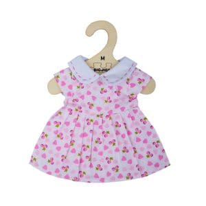 Pink Dress With Pink Hearts - Medium