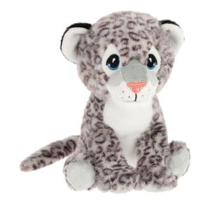 23cm Keeleco Sitting Snow Leopard