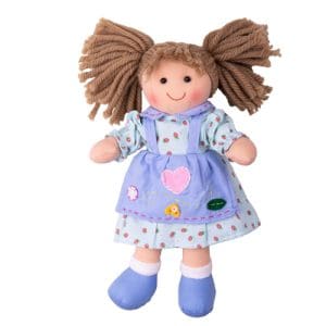 Grace - Brown Hair/Blue Heart Dress