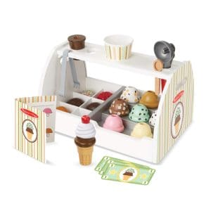 Scoop and Serve Wooden Ice Cream Counter