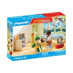 PLAYMOBIL 71619 Action Heroes: Paediatrician and Patient with Teddy Bear