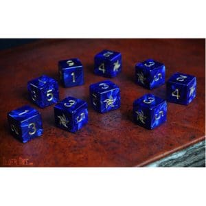 *A Grade* Elder Dice (D6 Tube) - Elder Sign: Eldritch Blue