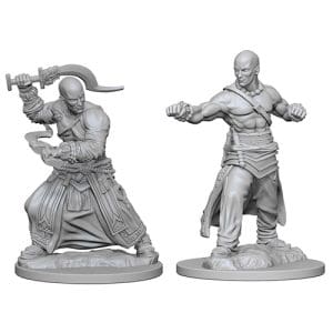 *A Grade* Pathfinder Deep Cuts Unpainted Miniatures (W1) - Human Male Monk