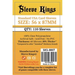 *B Grade* 110 x Standard USA Card Sleeves (56mm x 87mm)