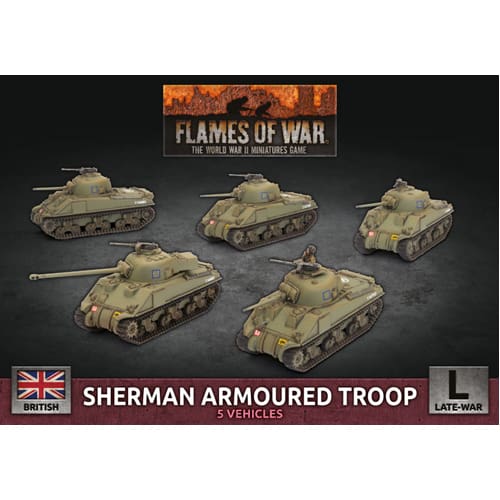 *B Grade* Flames of War: Sherman Armoured Troop (x5 Plastic) *B Grade* Flames of War: Sherman Armoured Troop (x5 Plastic)