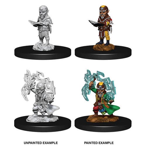 *B Grade* Pathfinder Deep Cuts Unpainted Miniatures (W9): Male Gnome Sorcerer *B Grade* Pathfinder Deep Cuts Unpainted Miniatures (W9): Male Gnome Sorcerer