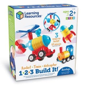 1-2-3 Build It! Rocket-Train-Helicopter