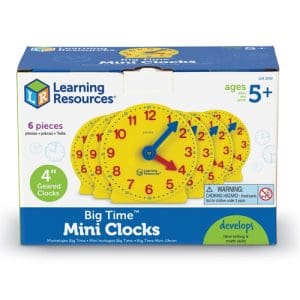 Big Time Geared Mini-Clocks (Set of 6)