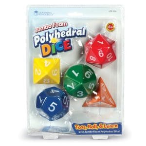 Jumbo Foam Polyhedral Dice