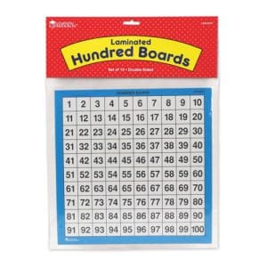 Laminated Hundreds Boards (Set of 10)