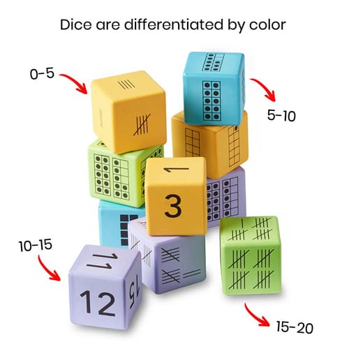 Multiple Representation Dice, Set of 16 Multiple Representation Dice, Set of 16