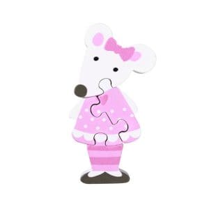 Pink Mouse Wooden Puzzle