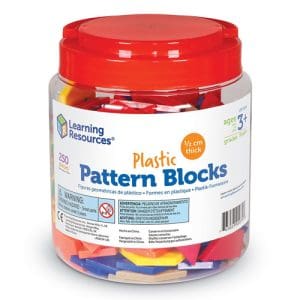 Plastic Pattern Blocks, 0.5 cm (Set of 250)