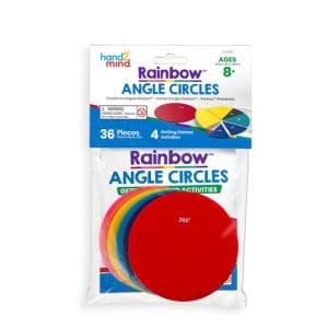 Rainbow Angle Circles, Plastic, 36 Pieces