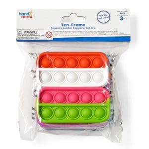 Ten-Frame Sensory Bubble Poppers (Set of 6)