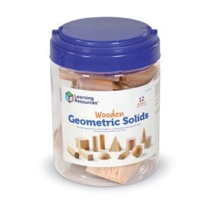 Wooden Geometric Solids (Set of 12)