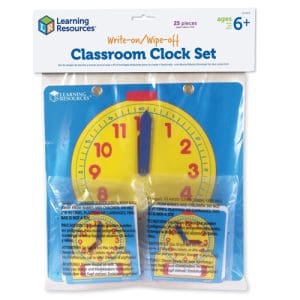 Write & Wipe Clocks Classroom Set