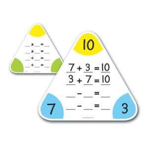 Write & Wipe Fact Family Boards (Set of 5)