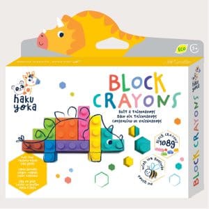 Haku Yoka Block Crayons - Triceratops