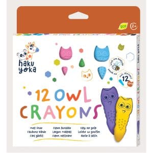 Haku Yoka Owl Crayons - 12 Colours
