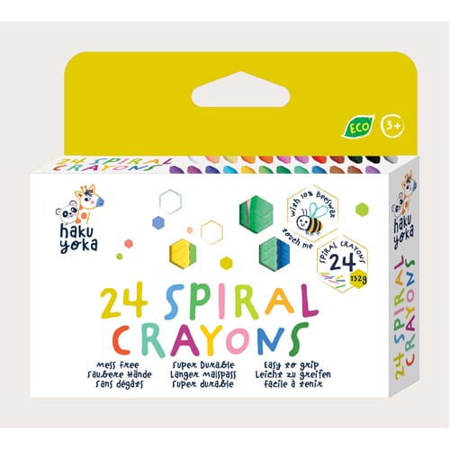 Haku Yoka Spiral Crayons - 24 Colours Haku Yoka Spiral Crayons - 24 Colours