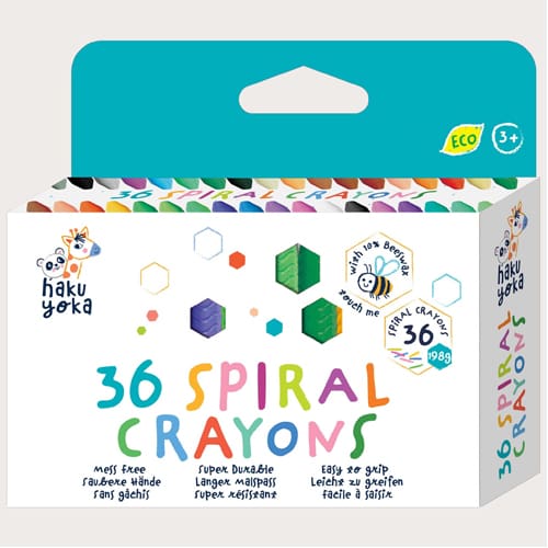 Haku Yoka Spiral Crayons - 36 Colours Haku Yoka Spiral Crayons - 36 Colours