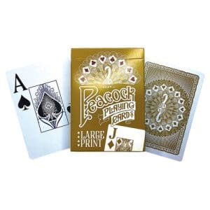 Peacock Large Print Playing Cards