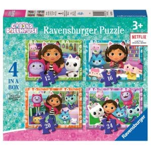 Ravensburger Gabby's Dollhouse 4 in a Box (12, 16, 20, 24 piece) Jigsaw Puzzles