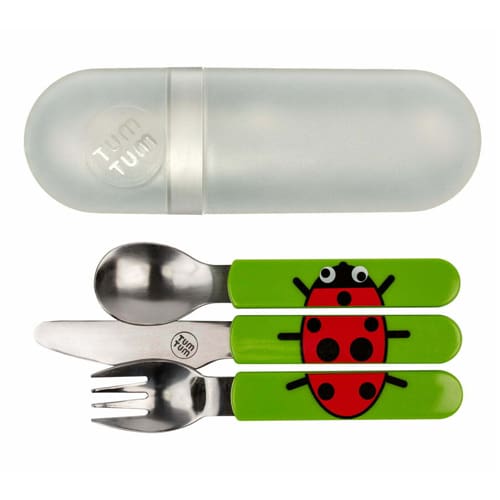 Tum Tum Travel Cutlery Set with Case - Ladybird Tum Tum Travel Cutlery Set with Case - Ladybird