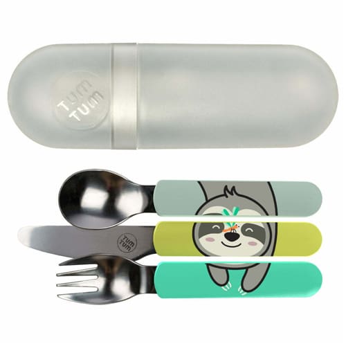 Tum Tum Travel Cutlery Set with Case - Stanley Sloth Tum Tum Travel Cutlery Set with Case - Stanley Sloth