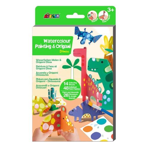 Watercolour Painting & Origami - Dino Watercolour Painting & Origami - Dino
