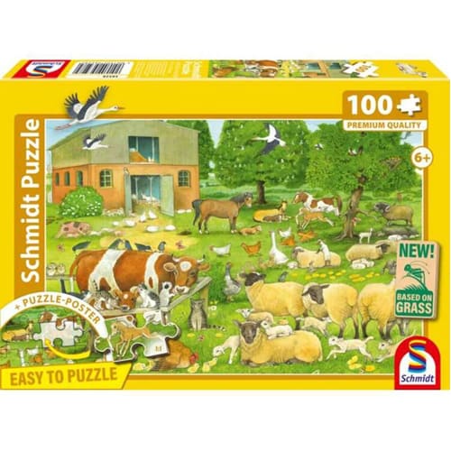 Animal Families on the Farm Puzzle - 100 Pieces Animal Families on the Farm Puzzle - 100 Pieces
