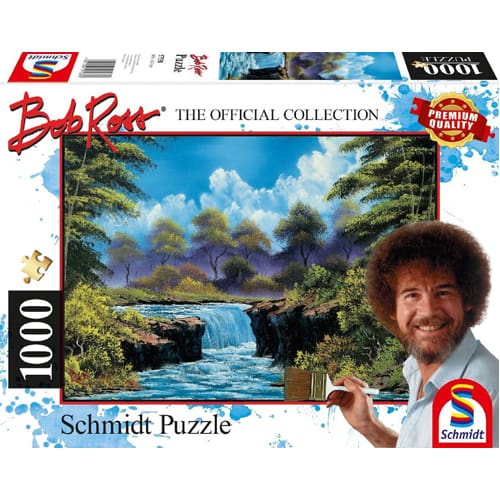 Bob Ross: Waterfall in the Glade Puzzle - 1000 Pieces Bob Ross: Waterfall in the Glade Puzzle - 1000 Pieces