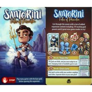 Santorini Board Game: 2nd Edition: Tides Of Poseidon God Expansion Card Pack