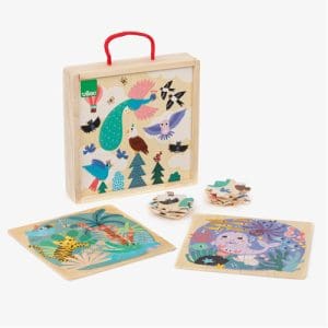 Vilac - Wooden Blocks Animal Puzzle