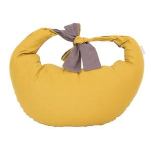 Hippychick Feeding Pillow - Charcoal and Goldfinch Yellow