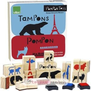 Vilac - Set Of Pompon Printing Stamps