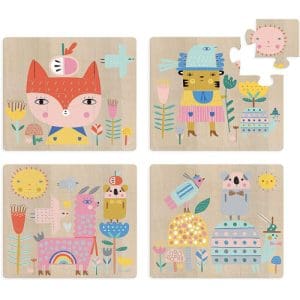 Vilac - Suzy Ultman 4 Animal Puzzles