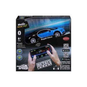 1:41 Mini Metal Die-Cast Bluetooth Rc Bugatti Chiron Window Box