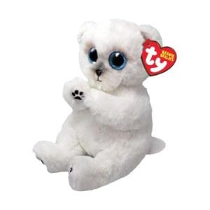TY Wuzzy Polar Bear Beanie Bellies Reg