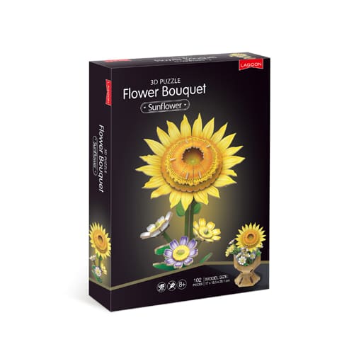 Sunflower Flower Bouquet 3D Puzzle Sunflower Flower Bouquet 3D Puzzle