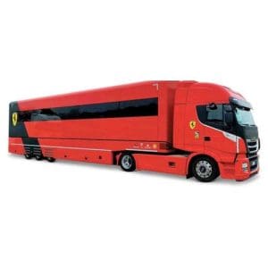 1:43 F1 Ferrari Iveco S-Way 570 Racing Transporter With One Car